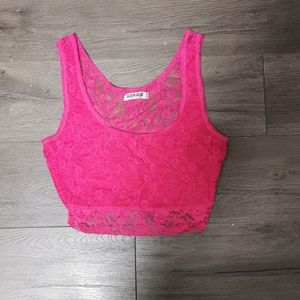 GARAGE lace crop tank top